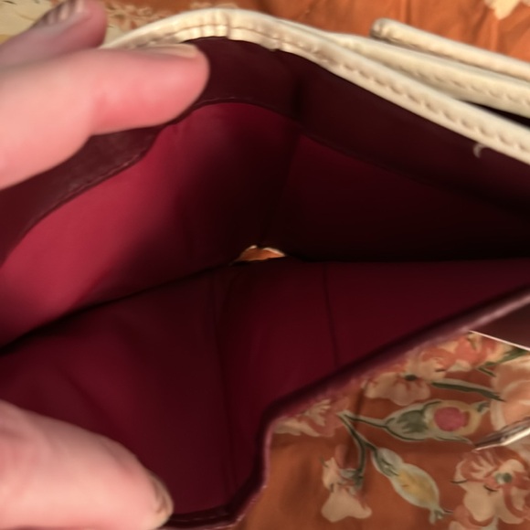 Christian Dior Small Wallet Number 2 Compact Maroon Patent Leather Vintage - Picture 6 of 11